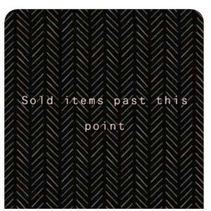 Sold item past this point